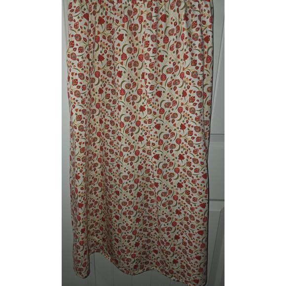 Old Navy Waist-Defined Cami Midi Dress in a cream and red floral print NWT - Picture 5 of 5